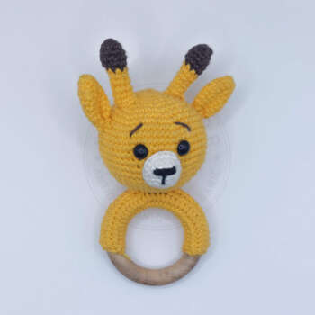 Handmade Crochet Giraffe Rattle