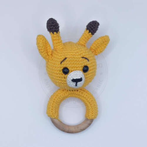 Handmade Crochet Giraffe Rattle