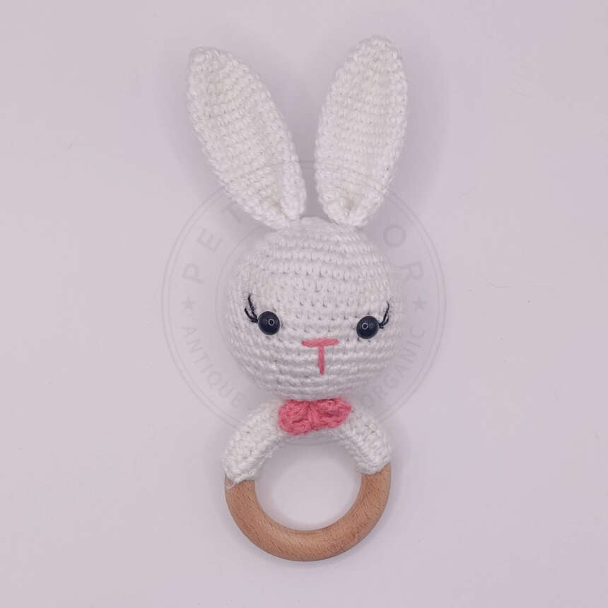 Handmade Crochet Rabbit Rattle