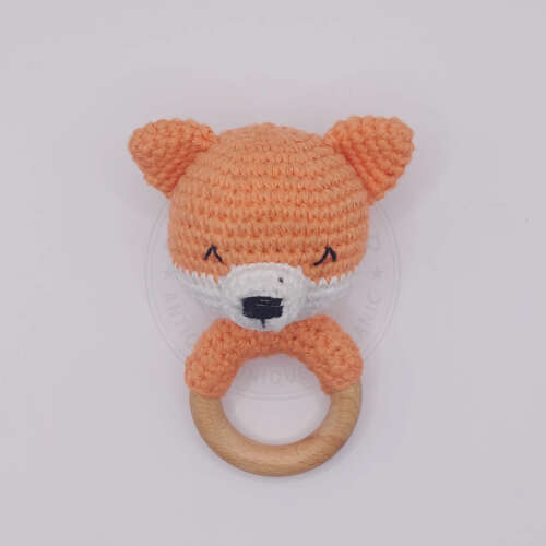 Handmade Crochet Fox Rattle