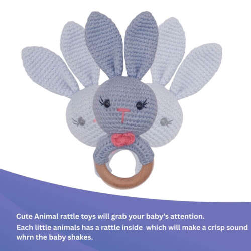Handmade Crochet Rabbit Rattle - Image 8