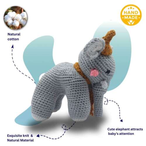 Handmade Crochet Elephant - Image 6