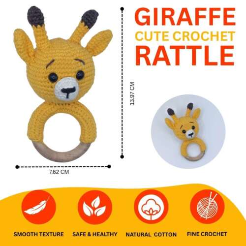Handmade Crochet Giraffe Rattle - Image 3
