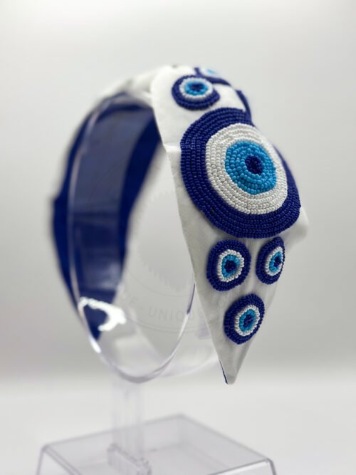 Handmade Beaded Evil Eye Headband