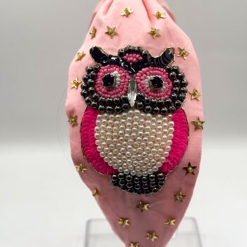 Handmade Beaded Owl Headband