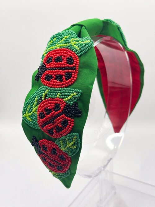 Handmade Beaded Ladybug Headband