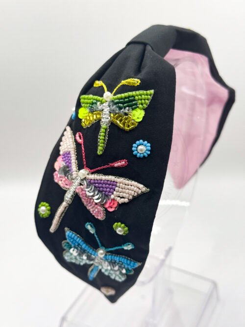 Handmade Beaded Dragonfly Headband