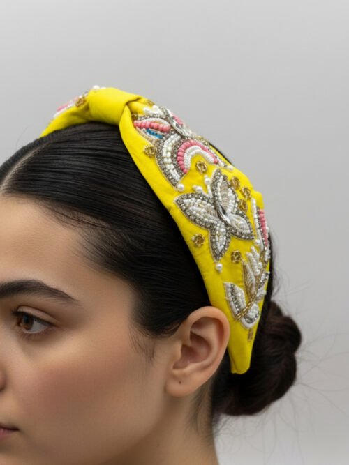 Handmade Beaded Butterfly Headband